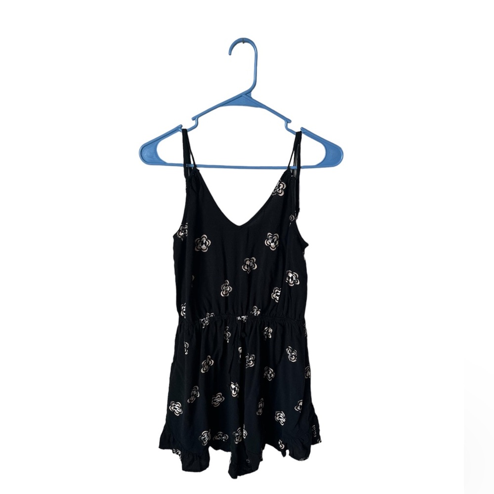 Black Floral Romper